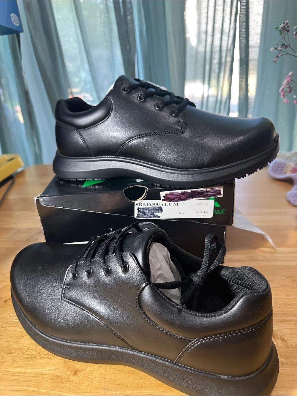 🤩Men's Black Work Casual Lace-Up Shoes 🎁4